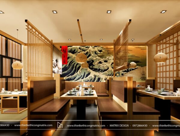 Thiết kế thi công nhà hàng Luna Sushi Quận 1